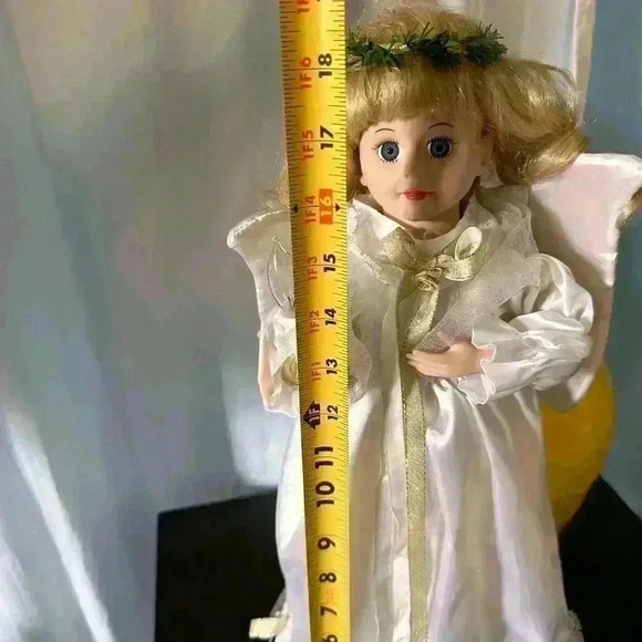 Vintage ELCO Motion-ettes Blonde Hair Christmas Angel - Tested and Working. - Picture 7 of 10